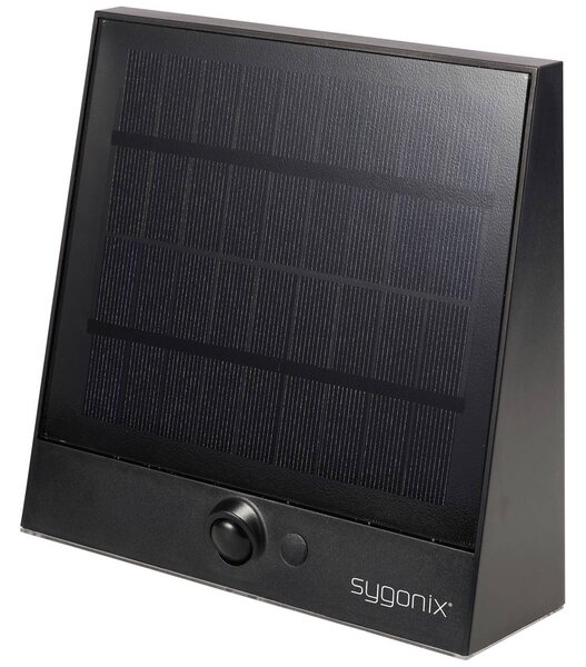 Sygonix Napelemes kültéri fali lámpa mozgásjelzővel LED Fixen beépített LED-es 2 W Antracit szürke (SY-5801970)
