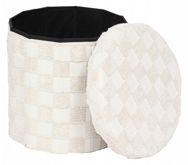 Puff Plegable "pasti" Blanco D38x38cm