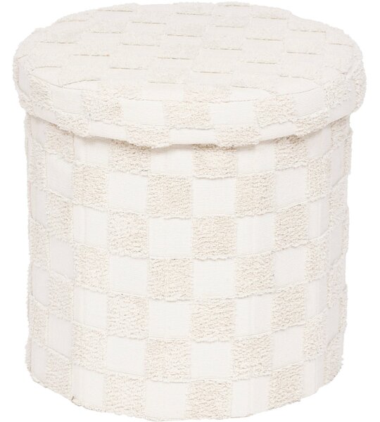 Puff Plegable "pasti" Blanco D38x38cm
