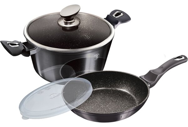 BerlingerHaus BH/7106 Metallic Line Carbon Edition Edénykészlet - Kovácsolt Alumínium, Sötét Szürke