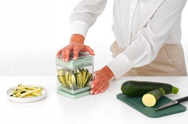 BRABANTIA Tasty+ Prepping zöldség. gyümölcs kézi szeletelő. 3 vágási méret. jáde zöld - 145421