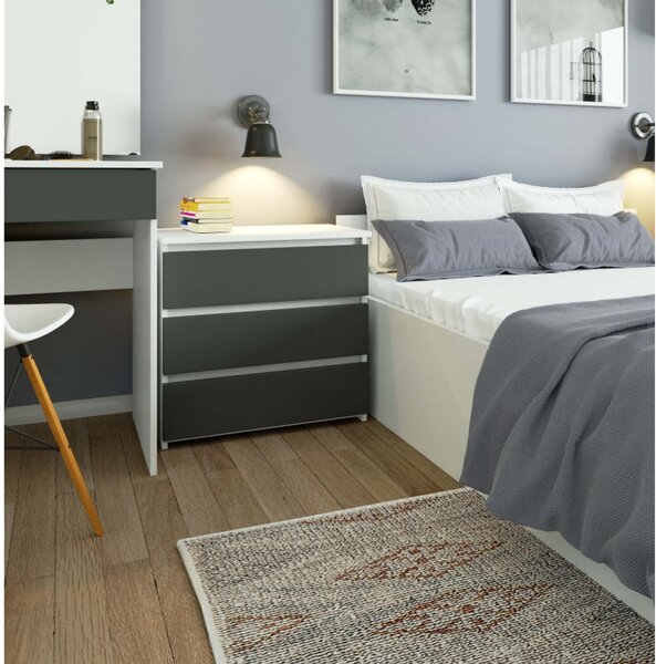 CL3 komód 60 cm – fehér/grafit
