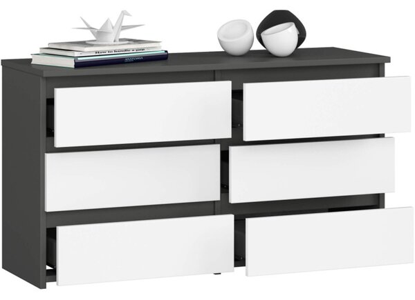 CL100 6SZ komód – szürke/fehér