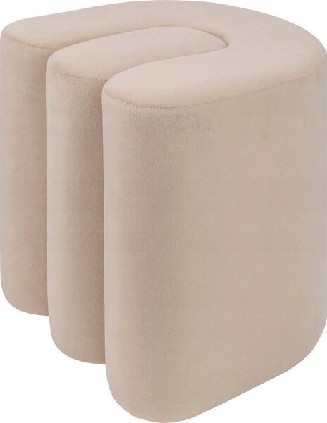 Bolan Puff De Terciopelo Beige 40x40cm