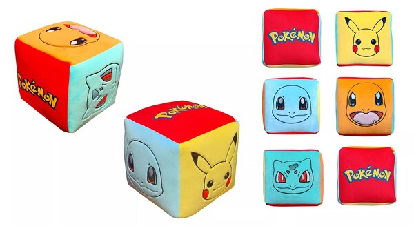 Halantex Pokémon Arcok kocka Díszpárna 25 x 25 x 25 cm