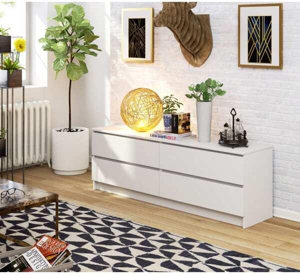 K160 4SZ komód – fehér