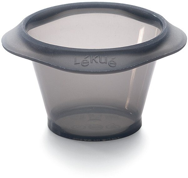 LÉKUÉ LK887901 Molten Lava Cake szilikon szuflé sütőforma 6db 150ml Fekete