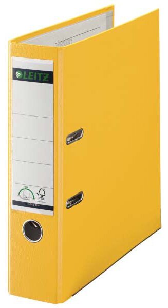 Leitz Plastic Lever Arch File A4 80mm 180° Yellow gyűrűs iratgyűjtő Sárga