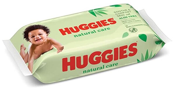 Huggies Natural Care with Aloe Vera törlőkendő 56 db (5029053550152)
