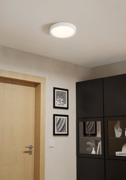 LED panel , falon kívüli , 15W , kerek , fehér , 28.5 cm , meleg fehér , műanyag , EGLO , ECO RANGE , IDUN-E , 74107