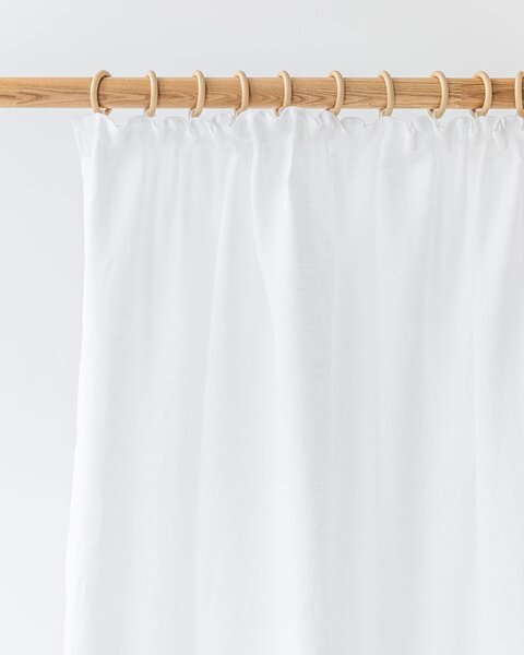 Magic Linen Fehér len függöny, 135x275 cm