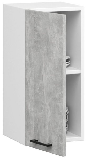 OLIVIA W30 H580 konyhaszekrény – fehér / beton színben