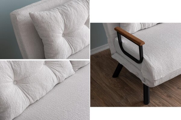 Kanapé futon Sandy (fehér)