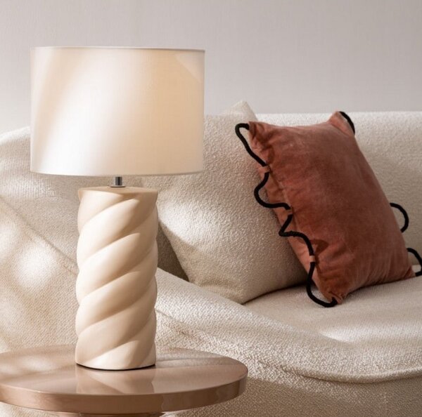 Lámpara De Mesa Noly Cerámica Beige H44cm