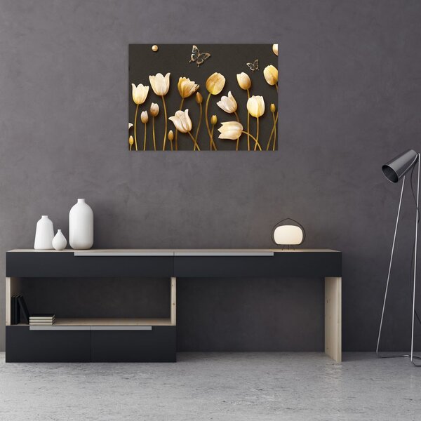 Kép - Tulipánok - absztrakt (70x50 cm)