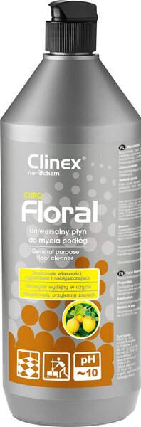 Tekočina za čiščenje tal brez lis, sijaj, vonj CLINEX Floral - Citro 1L