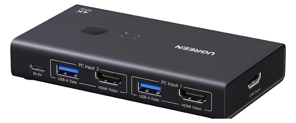 UGREEN AK502 2in1 HDMI KVM kapcsoló 75246