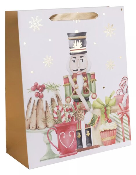 QX Toys Ajándék Papírtáska (18 x 23 cm) - A Diótörő minta