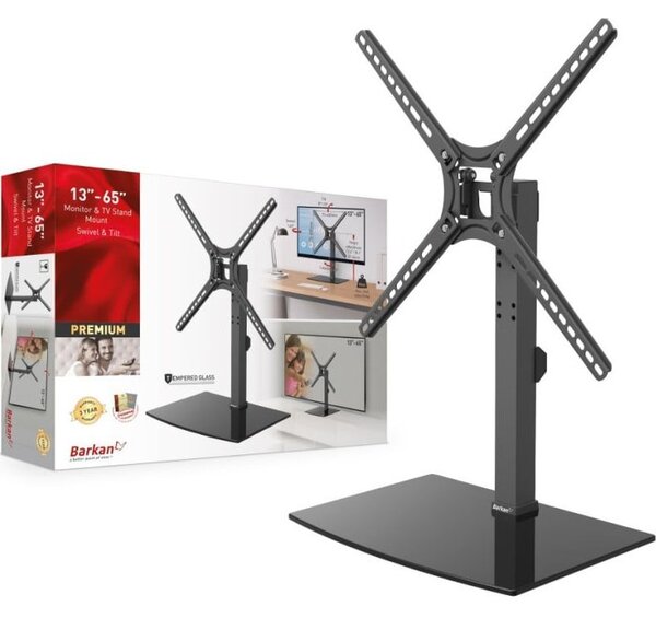 Barkan S320.B TV állvány, padlóra, fix, 29-58", fekete