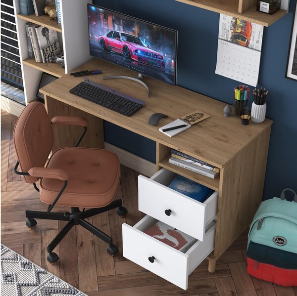 PC asztal Haiti 115 (dió + fehér)