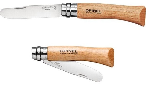 Opinel No.07 My First Opinel Kés Bükkfa Övtokkal