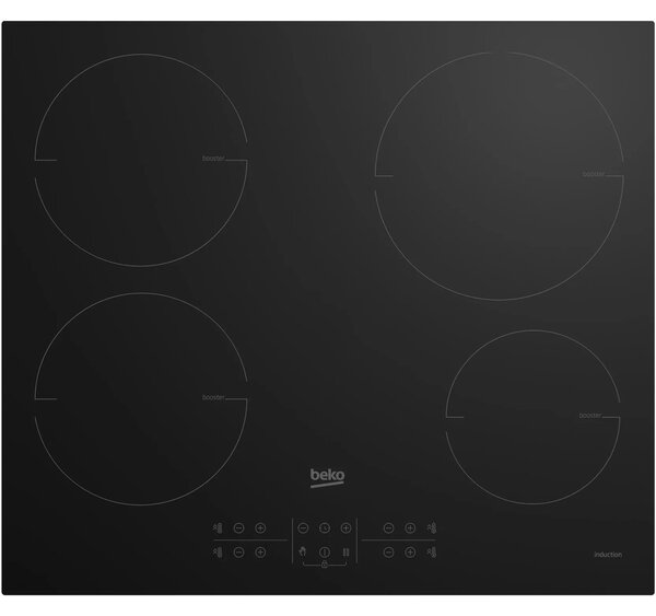 Beko HII64200MT főzőlap Fekete Beépített 60 cm Zónás indukciós főzőlap 4 zóna