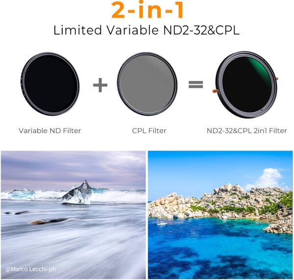 K-F CONCEPT NANO-X CPL+VARIO ND2-32 szűrő 67mm