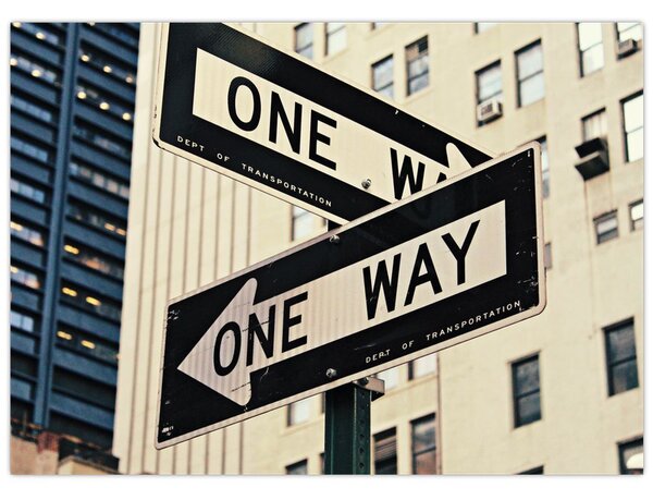 Kép - New York ONE WAY (70x50 cm)