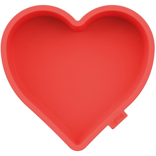 LÉKUÉ Heart Cake Mould szív alakú szilikon tortaforma piros 884504