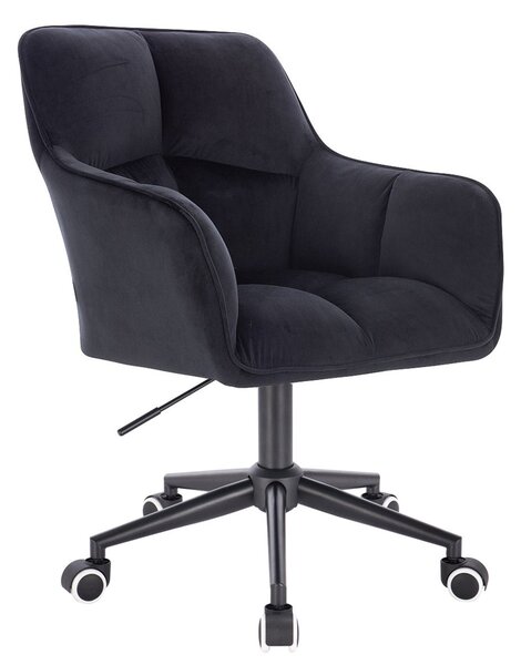 HR550K Fekete modern velúr szék fekete lábbal