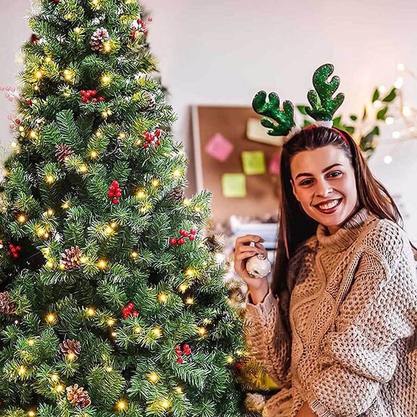 Timeless Christmas LED-es műfenyő több típusban, melegfehér-180 LED-es, 150 cm (HOP1001380)
