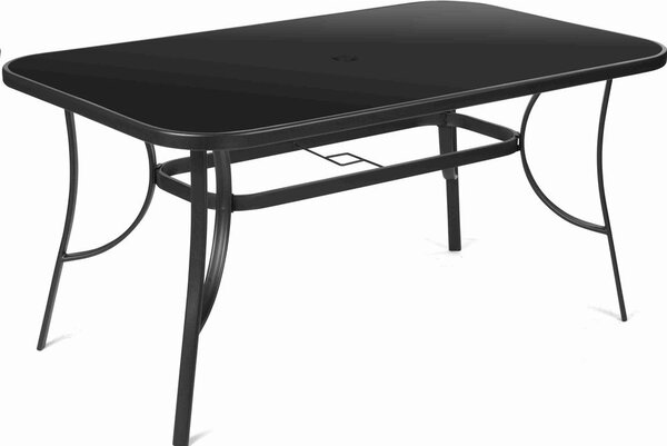 Fieldmann FDZN 5030 fémvázas asztal, üveglappal