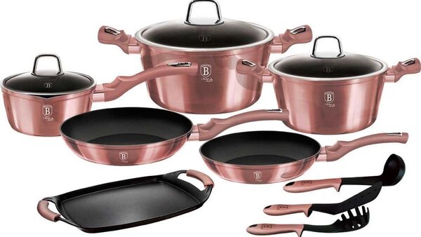 BerlingerHaus BH/6044 I-Rose Collection Edénykészlet - Kovácsolt Alumínium, Metál Pink