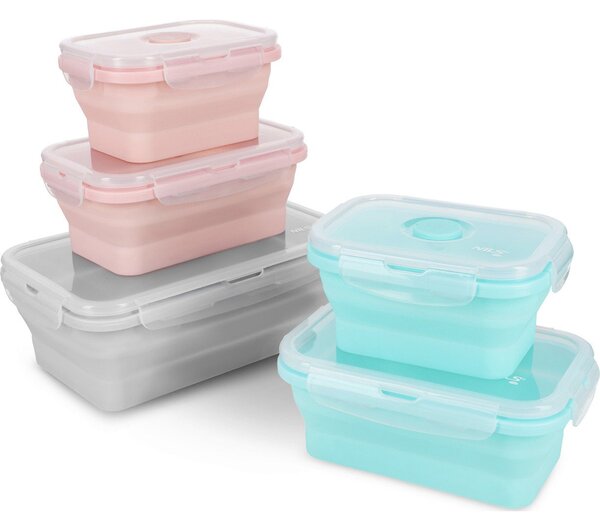 NILS NC4105 POJEMNIK LUNCHBOX SKŁADANY RÓŻOWY 500 ML