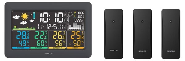 Sencor SWS 6300 időjárás állomás fekete