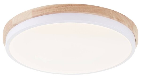 Brilliant Baarlo LED-es mennyezeti lámpa LED Fixen beépített LED-es 24 W Fehér (matt), Fa (G80845/75)