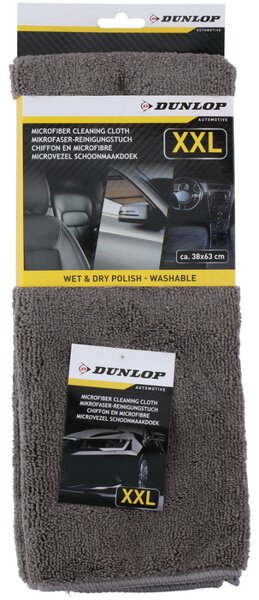 DUNLOP Mikroszálas törlőkendő XL, mosható, 38x63cm, 350gsm