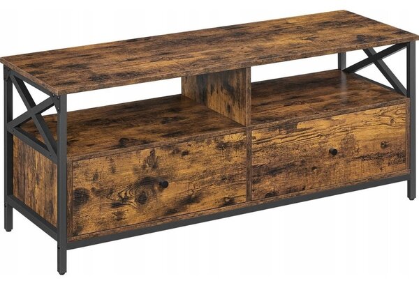 Songmics Vasagle Nuros TV asztal 120 cm, barna/fekete