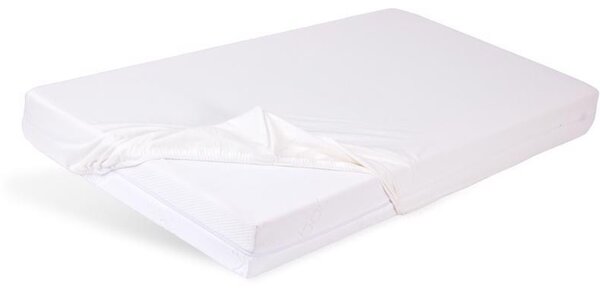 BABYMATEX Gumis vízálló lepedő Bamboo 60x120 cm - fehér