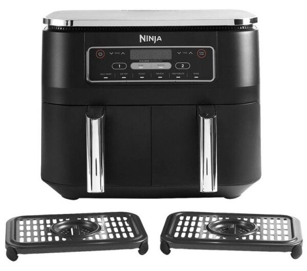 NINJA KITCHEN AF300EU Forrólevegős fritőz 2x1200W 7.6L Fekete