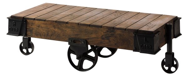 IRON Kávéasztal mangó 120x60x43, fehérített, lakkozott