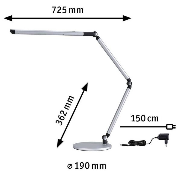 Paulmann Nova Coin LED-es asztali lámpa LED 9.5 W Ezüst (matt) (79562)