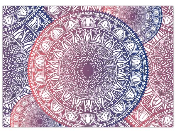 Mandala kép (üvegen) (70x50 cm)