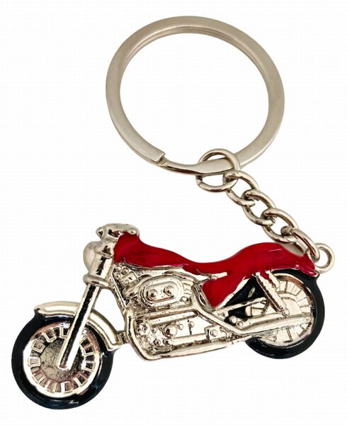 Kulcstartó Harley Davidson Piros/Króm (44BRE0952)