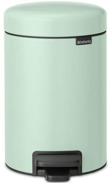 BRABANTIA NewIcon pedálos hulladékgyűjtő szagmentesen záródó Soft-Close fedél műanyag tartály 3L - V méret acél jáde zöld - 233869