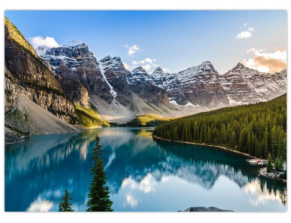 Kép - Kanada, Banff Nemzeti Park, Moraine Lake (üvegen) (70x50 cm)