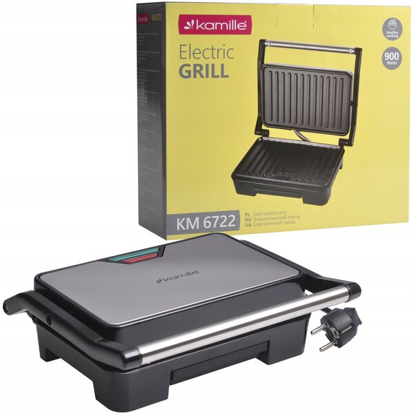 Grill elektryczny Kamille Elektriskais grils 23×14 5 cm 900W 6722 KAMILLE 6722 (5904734062653)