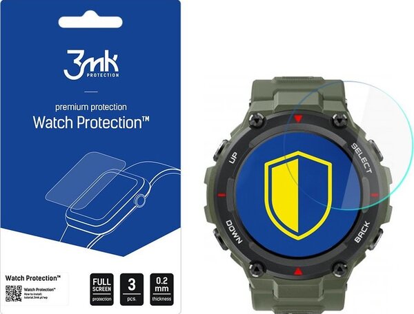 3mk Óra kijelző védőfólia FlexibleGlass hibrid üvegfólia 7H Xiaomi Amazfit T-Rex 1.3
