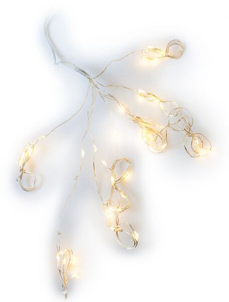 Karácsonyi világítás - 48 LED drót, meleg fehér