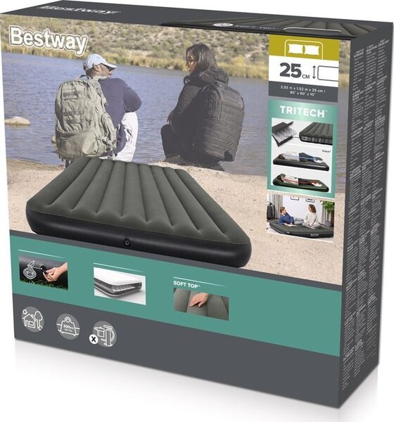 Bestway 6713N / 23 légmatrac Kétszemélyes matrac Fekete Uniszex